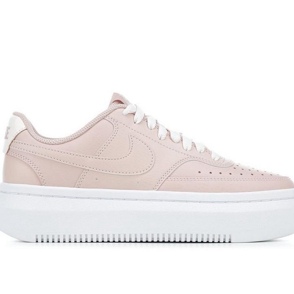 Nike Court Vision Alta Leather Platform Sneakers | Women’s Size 8 | Pink/White - Picture 1 of 6